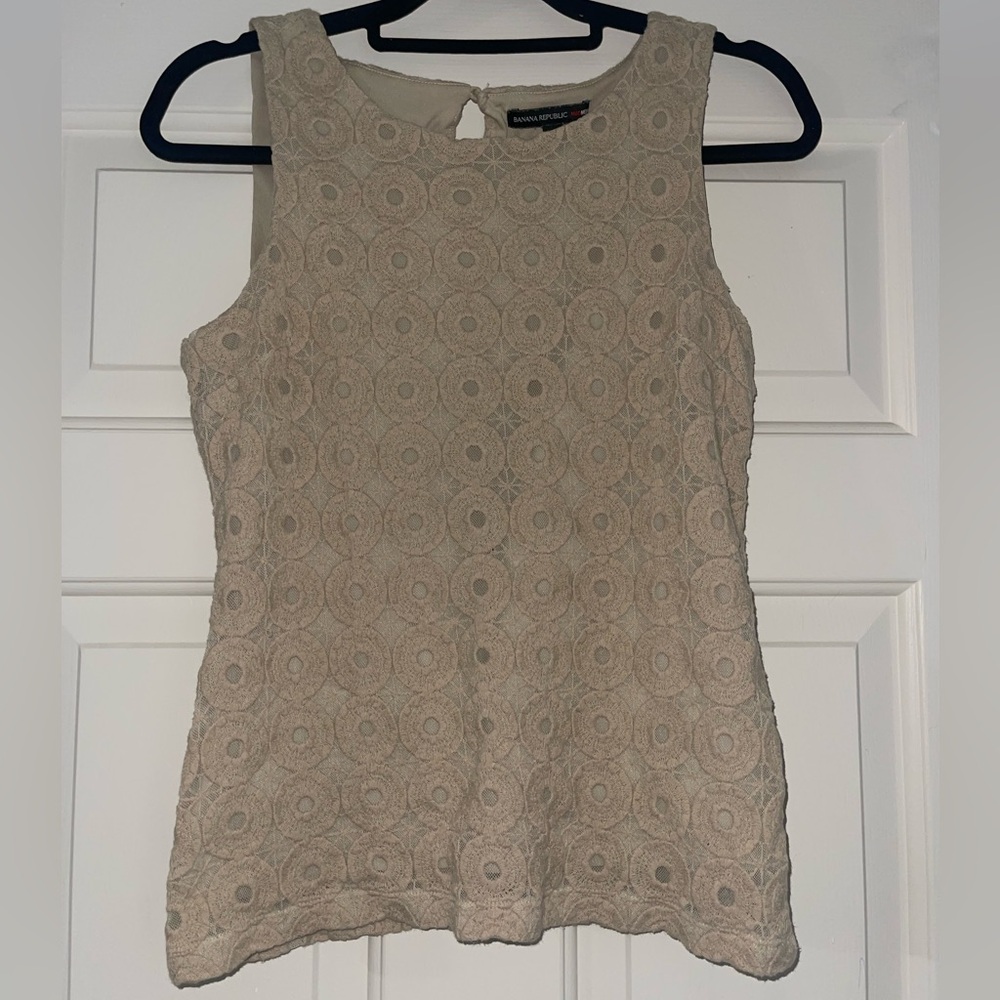 crochet banana republic tank top